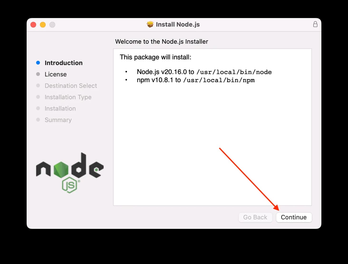 安裝 Node.js 第一步