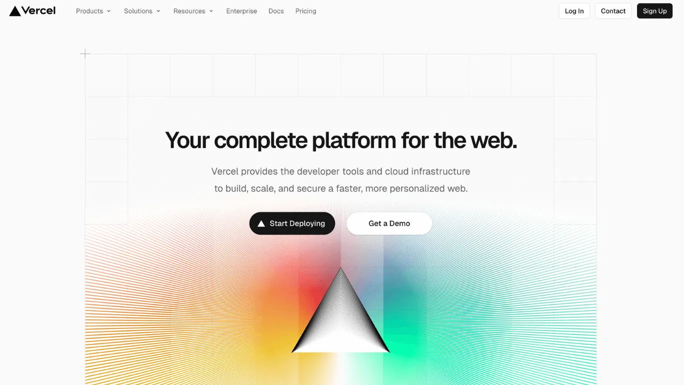 Vercel 官網示意圖